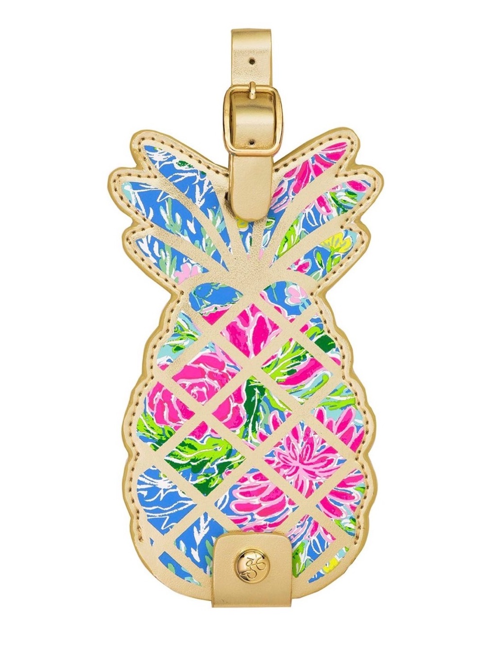 Floral Lilly Pulitzer Leatherette Luggage Tag